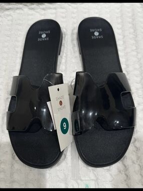 Shade & Shore Black/Bonnie Sandals Size 9